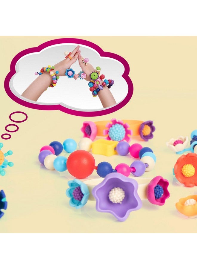 BIRANCO. Pop Beads Jewelry Making Kit Arts And Crafts For Girls 3 7 Years Old Snap Beads Toys Necklace Bracelet Ring Creative Diy Set 520 Pcs  - Image 5