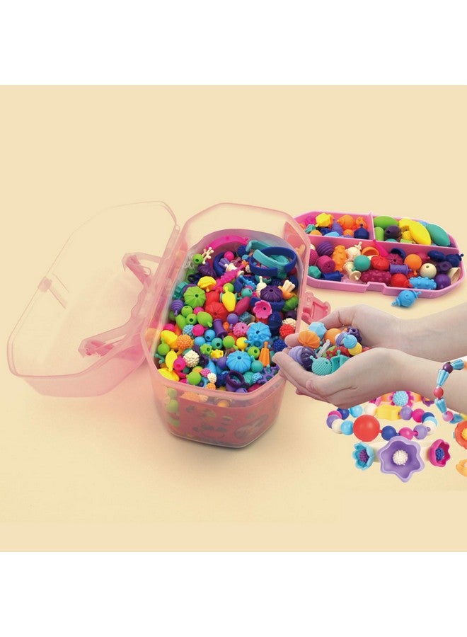 BIRANCO. Pop Beads Jewelry Making Kit Arts And Crafts For Girls 3 7 Years Old Snap Beads Toys Necklace Bracelet Ring Creative Diy Set 520 Pcs  - Image 2