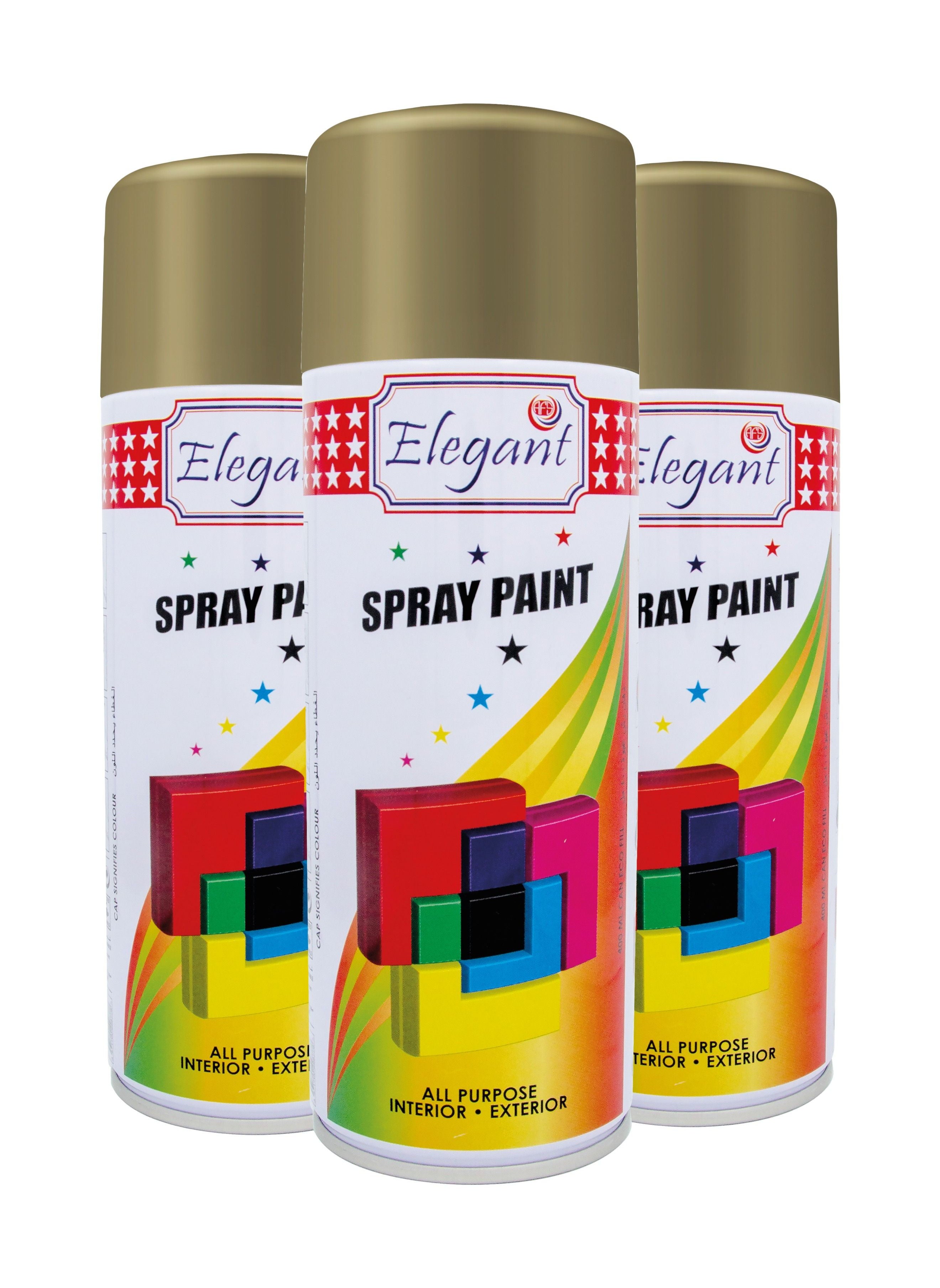 3 Piece Spray Paint Set Rose Gold 400ml 