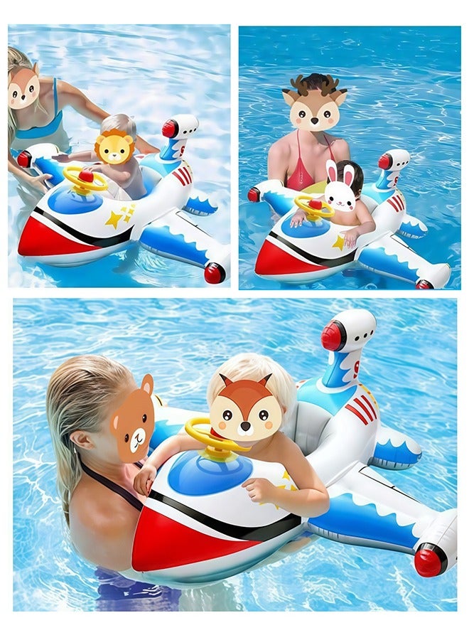 JoyousSto Baby Inflatable Pool Float Swimming Float Boat with Steering Wheel Horn for Kids Toddlers Age 1-5 Boys Girls Inflatable Swimming Pool Toys  Summer Pool Swim Ring Beach Supplies  - Image 2