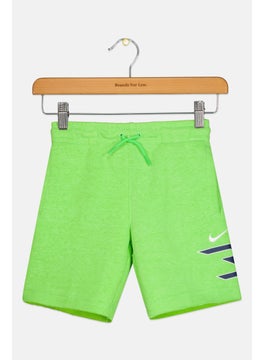 Kids Boy Sportswear Fit Brand Logo Training Shorts, Green