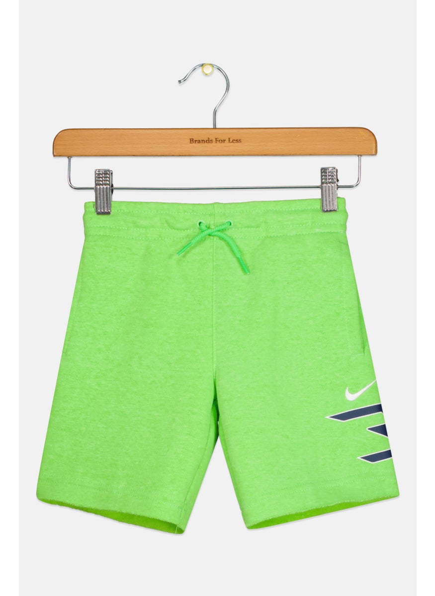 Nike 3Brand by Russell Wilson - Kids Boy Sportswear Fit Brand Logo Training Shorts, Green - Image 1