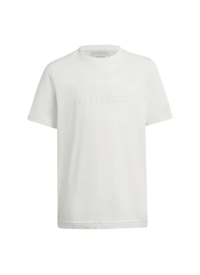Adidas - adidas J Szn Gfx Tee White Training T-Shirts 7-8Y - Image 1