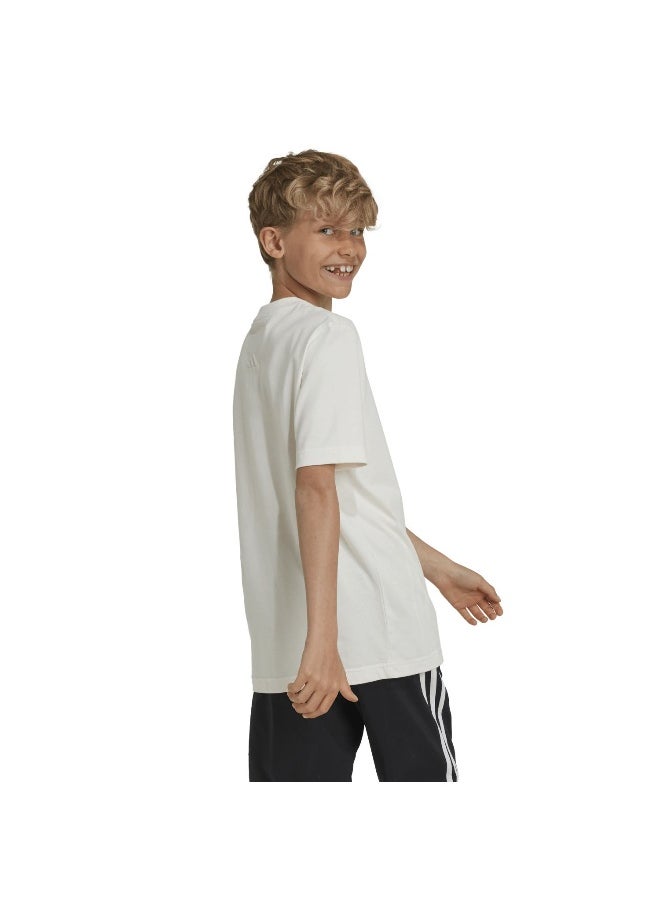 Adidas - adidas J Szn Gfx Tee White Training T-Shirts 7-8Y - Image 1