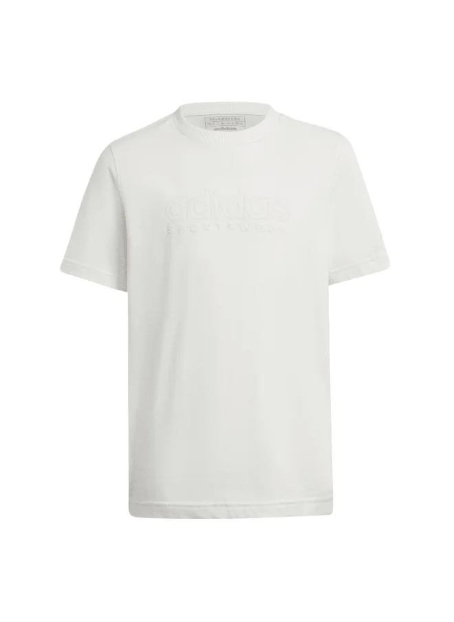 Adidas adidas J Szn Gfx Tee White Training T-Shirts 7-8Y