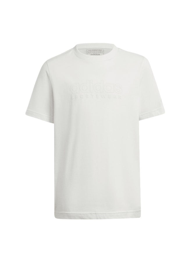 Adidas - adidas J Szn Gfx Tee White Training T-Shirts 7-8Y - Image 1