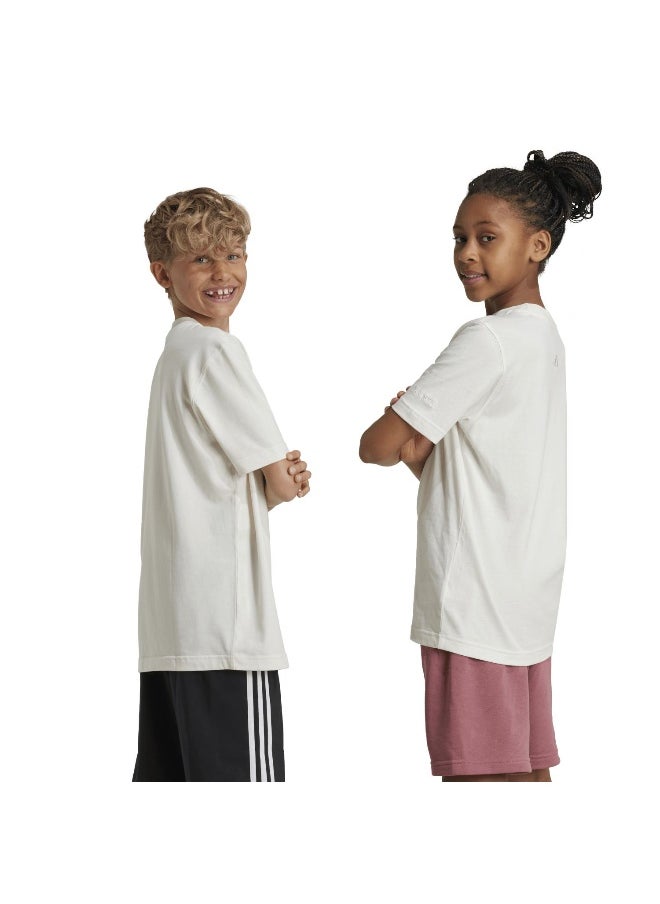 Adidas - adidas J Szn Gfx Tee White Training T-Shirts 7-8Y - Image 1