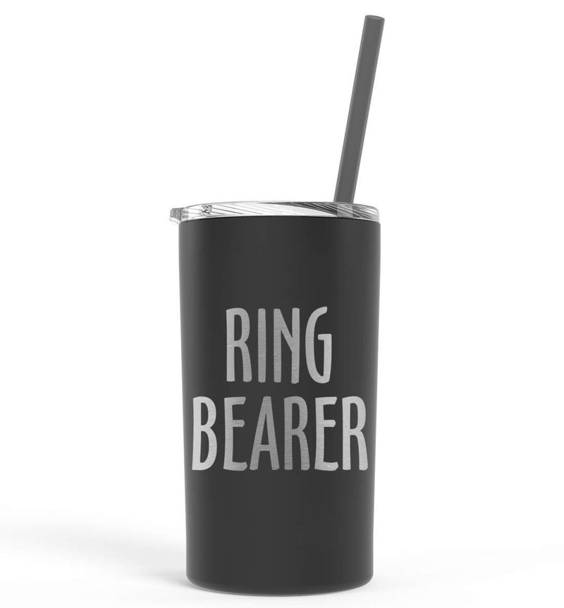 The Crafty Engineer Ring Bearer Tumbler with Straw  Unique Proposal Gift Boys  Ring Bearer Engraved