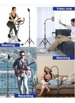 General Tall Phone Tripod  Selfie Stick, 170cm Flexible Heavy Duty Metal iPhone Tripod Stand, Gooseneck Overhead Tripod for iPhone 15 14 13 Pro Max / 13 Pro / 13 12 11, Android Cell Phone (Black)  - Image 3