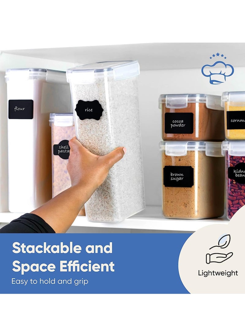 Eworld Airtight Food Storage Containers, 14-Piece Stackable Plastic Kitchen Containers and Storage Set| BPA Free, Dishwasher, Microwave and Freezer Safe  - Image 2
