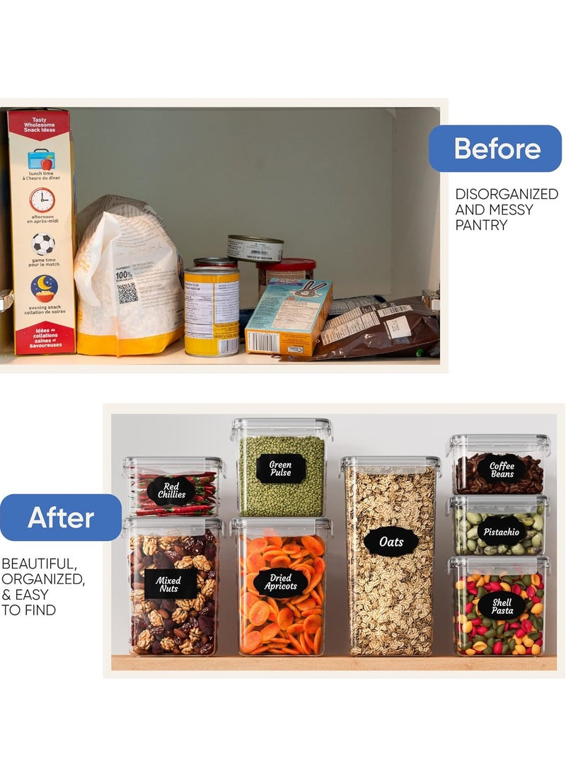 Eworld Airtight Food Storage Containers, 14-Piece Stackable Plastic Kitchen Containers and Storage Set| BPA Free, Dishwasher, Microwave and Freezer Safe  - Image 3