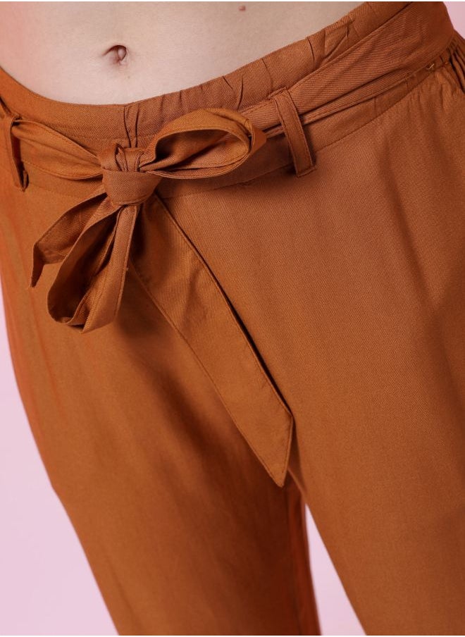 Freehand Women Tapered Solid High-Rise Pants  - Image 4