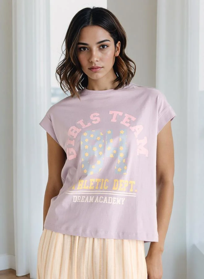 سبلاش فيڤ بلوزة مطبوعة بأكمام ممتدة