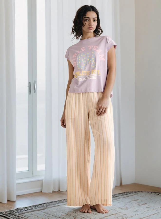 سبلاش فيڤ بلوزة مطبوعة بأكمام ممتدة