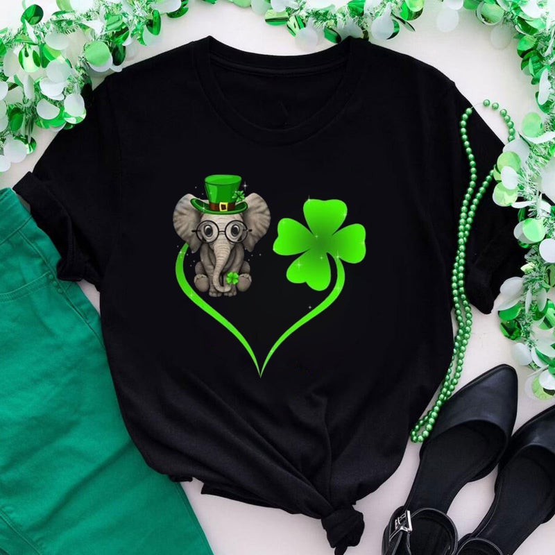 St. Patrick'S Day Women'S Half-Sleeved Men'S And Women'S T-Shirt European Size Short-Sleeved Women'S Top - Image 1
