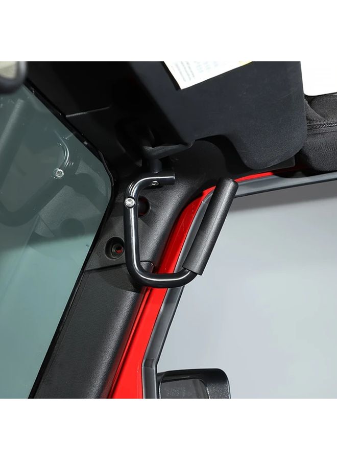 Black Rear Grip Handles for Jeep Wrangler JK Unlimited 2007 2017 Aluminum Alloy Top Bar - Image 5