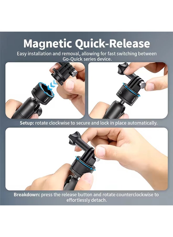 يولانزي حامل تثبيت على الزجاج الأمامي للسيارة من Ulanzi ZJ01، مع مشبك تثبيت للهاتف، وحامل تثبيت على الزجاج الأمامي لهاتف GoPro - Image 5