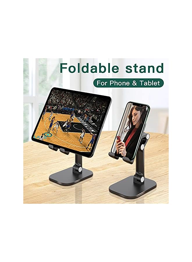 PROMASS Phone Stand Adjustable Mobile Phone Holder Desktop Tablet Mount Compatible with iPhone 12/12 Pro Max 11 Pro Max XS XR, iPad Pro, Galaxy S20 Ultra S10 Plus S9 Note 10 Note 9, Tablets - Image 3