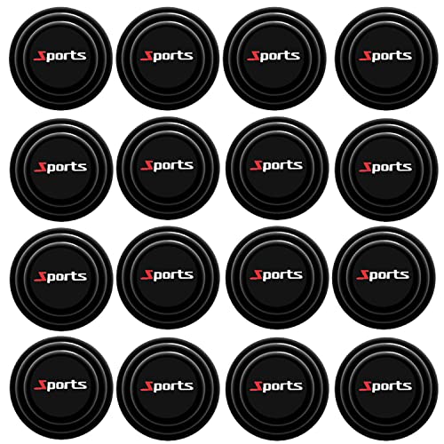 Kelenate® (Black-Sports Logo) 16 Pcs Universal Car Door Shock Absorber Car Door Protection Sticker,Buffer Bumper Cushion Car Door Shock Absorbing Gaskets Compatible with GLI Class - Image 1