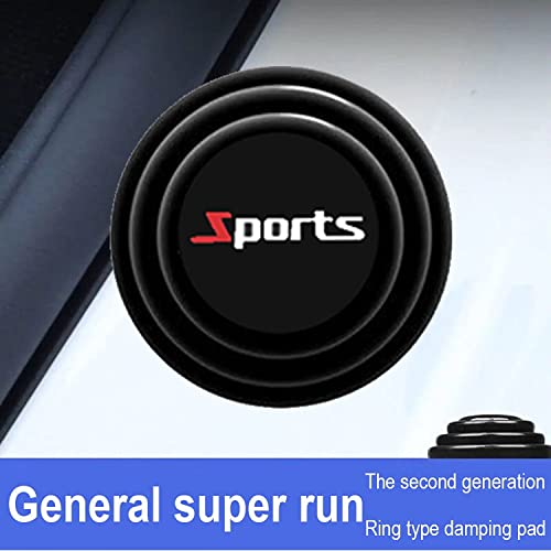 Kelenate® (Black-Sports Logo) 16 Pcs Universal Car Door Shock Absorber Car Door Protection Sticker,Buffer Bumper Cushion Car Door Shock Absorbing Gaskets Compatible with GLI Class - Image 3