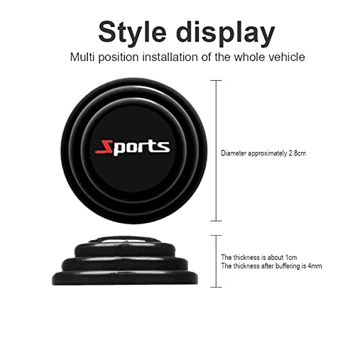 Kelenate® (Black-Sports Logo) 16 Pcs Universal Car Door Shock Absorber Car Door Protection Sticker,Buffer Bumper Cushion Car Door Shock Absorbing Gaskets Compatible with GLI Class - Image 2