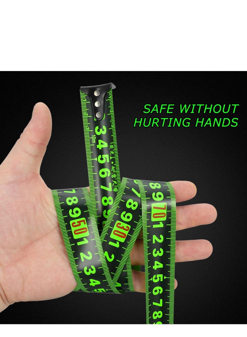 Fluorescent Steel Tape Measure - Glow in the Dark Retractable Metric Ruler, Resistant Metric Tape Retractable Tape Measure Tools for professionals and Homeowners (10M)  - Image 3