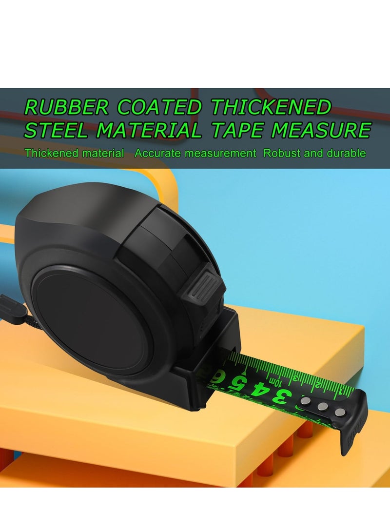 Fluorescent Steel Tape Measure - Glow in the Dark Retractable Metric Ruler, Resistant Metric Tape Retractable Tape Measure Tools for professionals and Homeowners (10M)  - Image 5