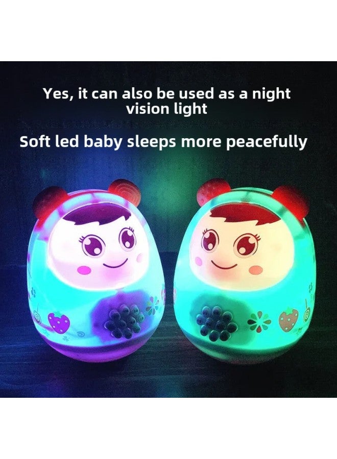 Tumbler Small Toy Toy Baby 6 To 12 Months Over 3 Educational Children Children 0-1 12 Years Old Early Education 8-Color:Female Treasure Tooth Gum Tumbler + Tumbling Monkey-Specifications:Charging Package  - Image 2