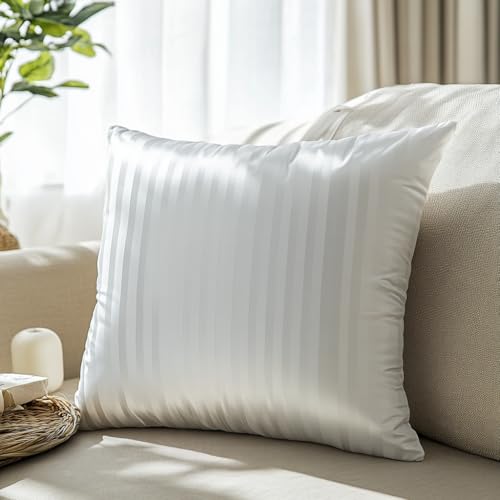 Nivasam Microfiber Cushion 16 inch x 16 inch Filler, Sofa Cushions, Durable Sofa Pillow for Home Decor (White) (Set of 4) - Image 3