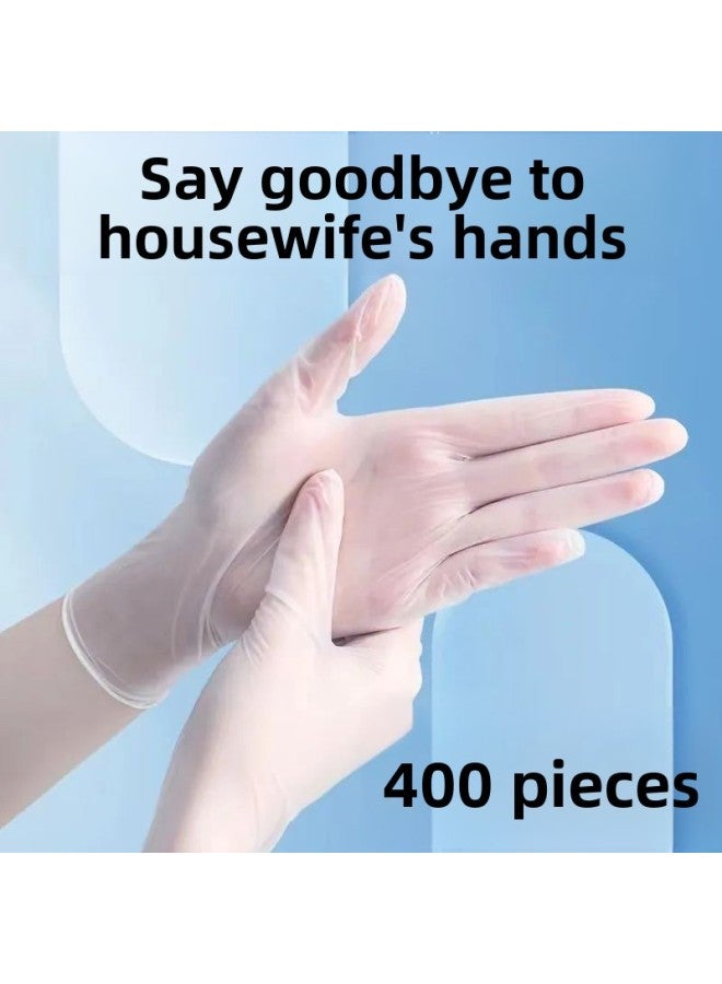 Generic Food Grade Disposable Gloves TPE Thickened Transparent Alternative Nitrile Food Household Plastic Film-Colour:M Size  Suitable For Both Men And Women⚑⚑-Specification: 4 Bags⚑⚑ - Image 1