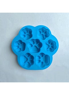 Generic 7-Link Cat Claw 230 Candy Chocolate Silicone Baking Cake Decorating Mold Ice Tray Pudding Mold Biscuit Egg Cake Mold-Color:Blue  - Image 1