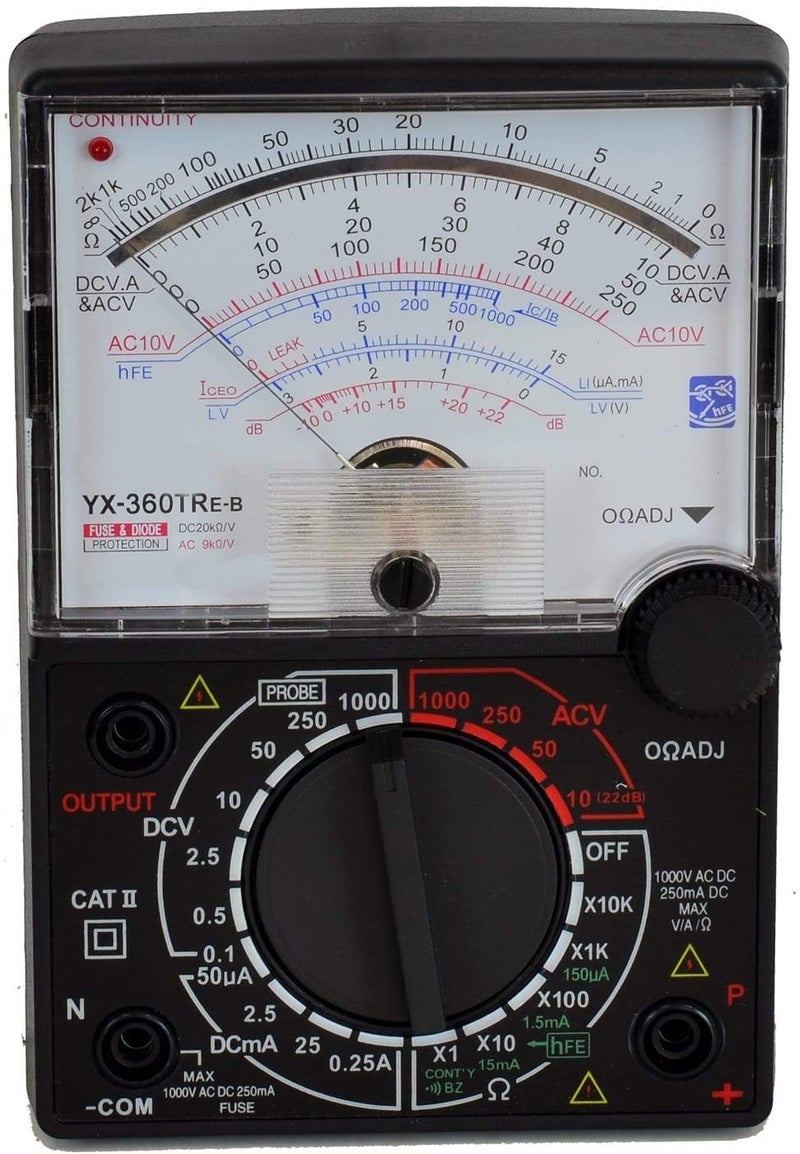 SCHOFIC SCHOFIC YX360 TRE Analog Multimeter and Professional Multimeter with Mirror ScaleDiodeTransistorHfe For Measuring Resistance Voltage Transistor and Diode Battery Not included  - Image 1