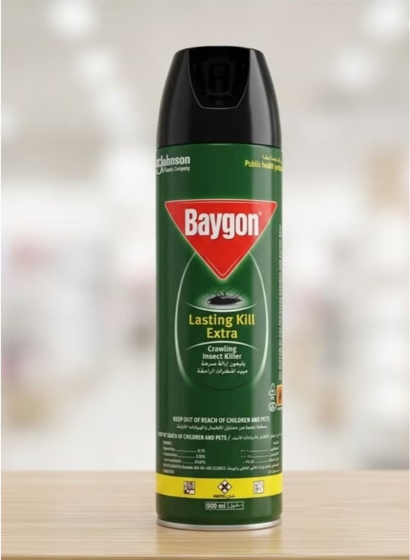 Baygon Extra Strength Crawling Insect Killer - 500ml Long-Lasting Protection