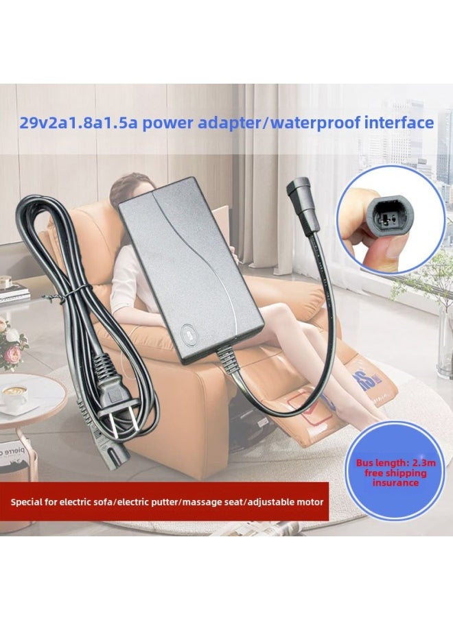 Generic - Applicable To The Family Chivas First Class Electric Massage Sofa 29V1.8A2A Power Cord Adapter Charger-Color:A/enhanced Waterproof 29V2A Power Bus 2.3 Meters Long - Image 1