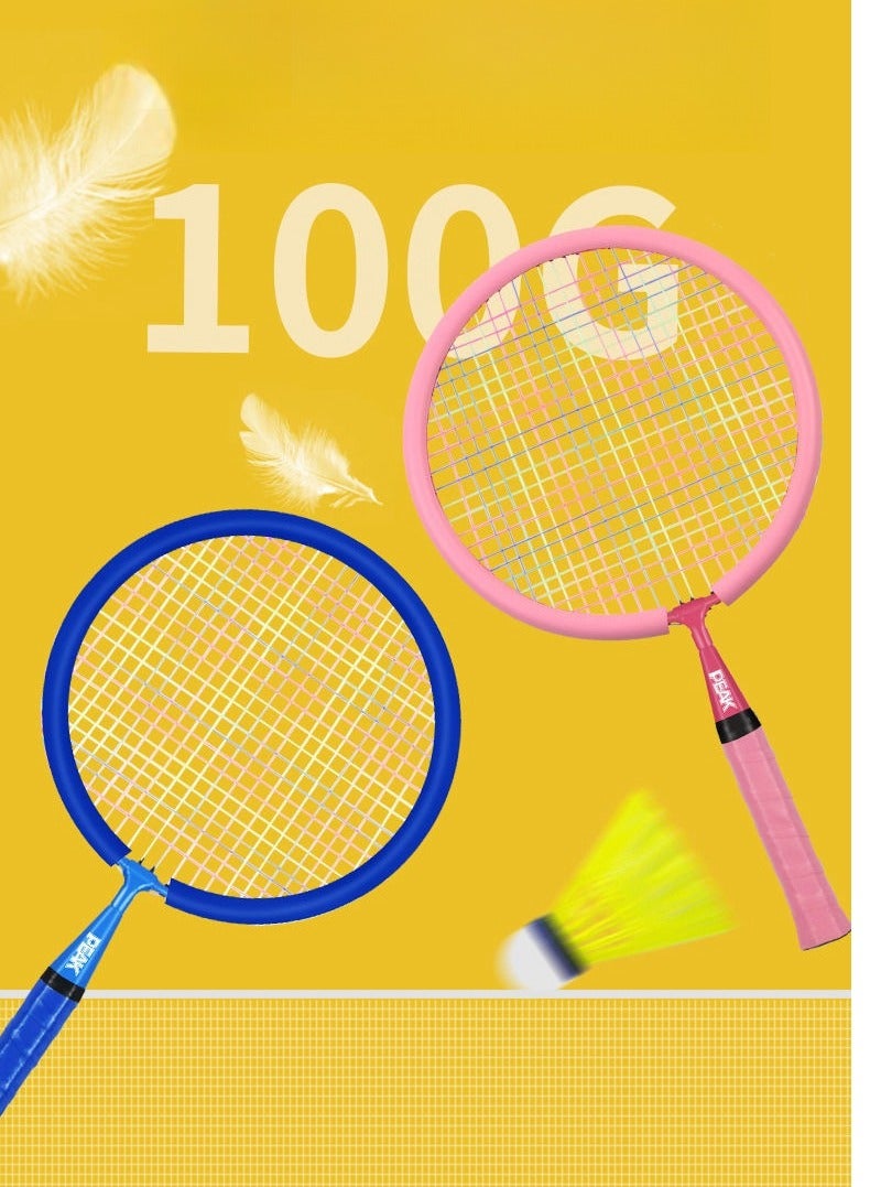 PEAK Children's Iron Alloy Badminton Racket Beginner Kindergarten Elementary School Student Parent-Child Ultra Light Double Racket - Image 2