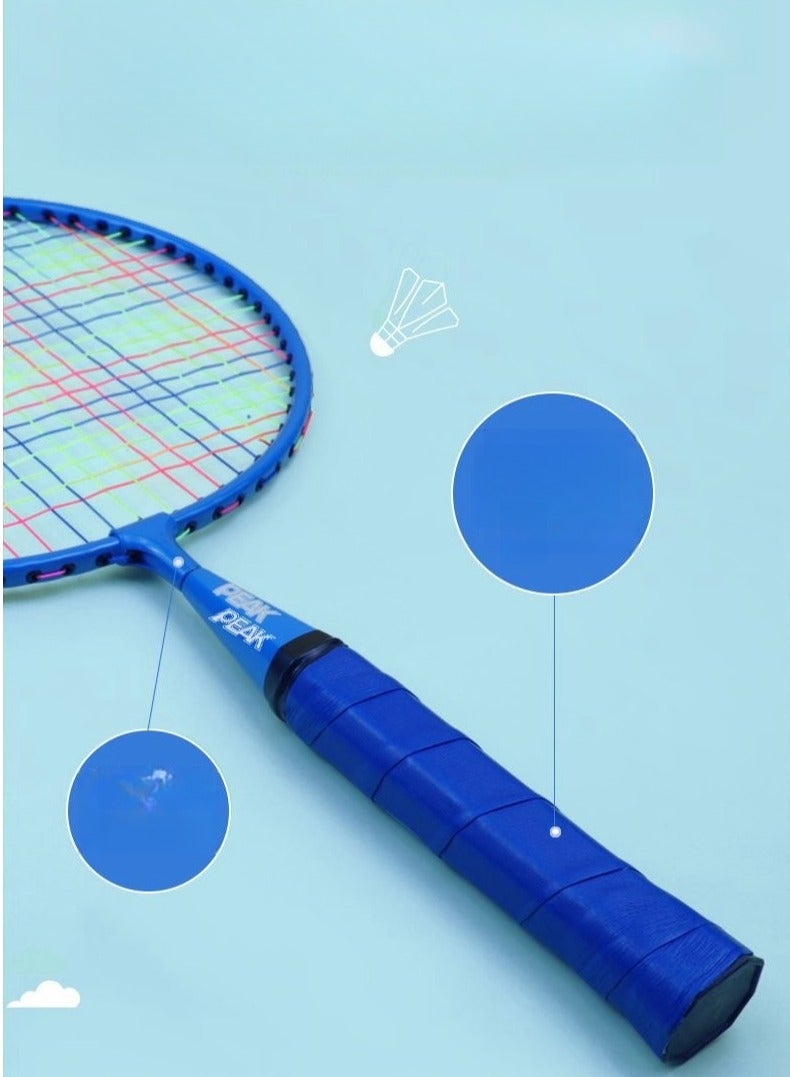PEAK Children's Iron Alloy Badminton Racket Beginner Kindergarten Elementary School Student Parent-Child Ultra Light Double Racket - Image 3
