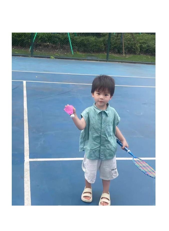 PEAK Children's Iron Alloy Badminton Racket Beginner Kindergarten Elementary School Student Parent-Child Ultra Light Double Racket - Image 4