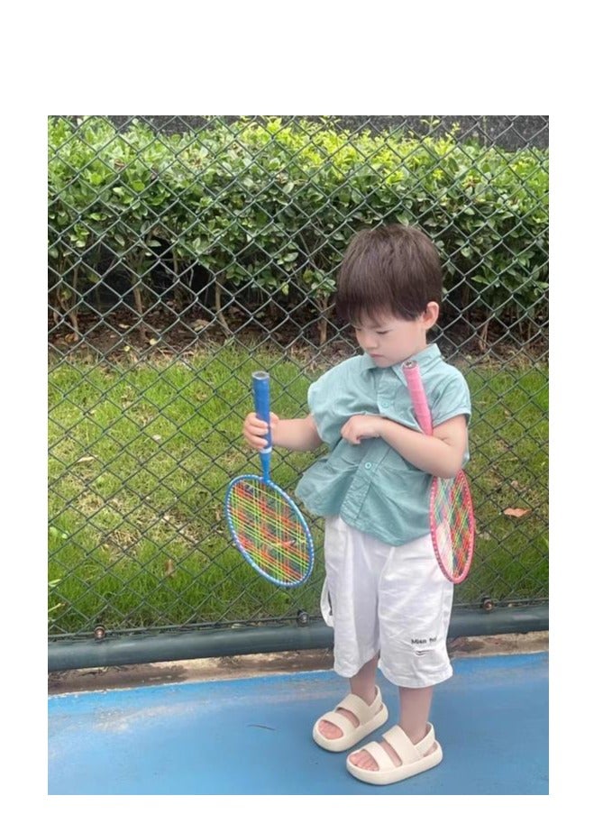 PEAK Children's Iron Alloy Badminton Racket Beginner Kindergarten Elementary School Student Parent-Child Ultra Light Double Racket - Image 5