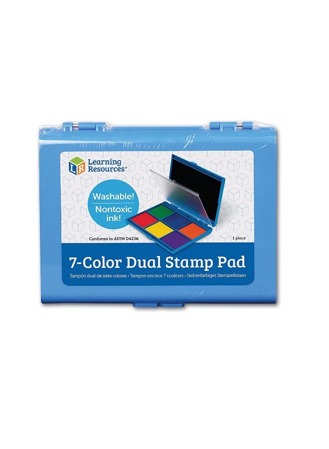 ليرننج ريسورسز مجموعة ختم مزدوجة جامبو من Learning Resources، مكونة من 7 ألوان، حبر غير سام قابل للغسل، 7 ألوان، مثالية للاستخدام في الفصول الدراسية أو الحرف اليدوية - Image 2