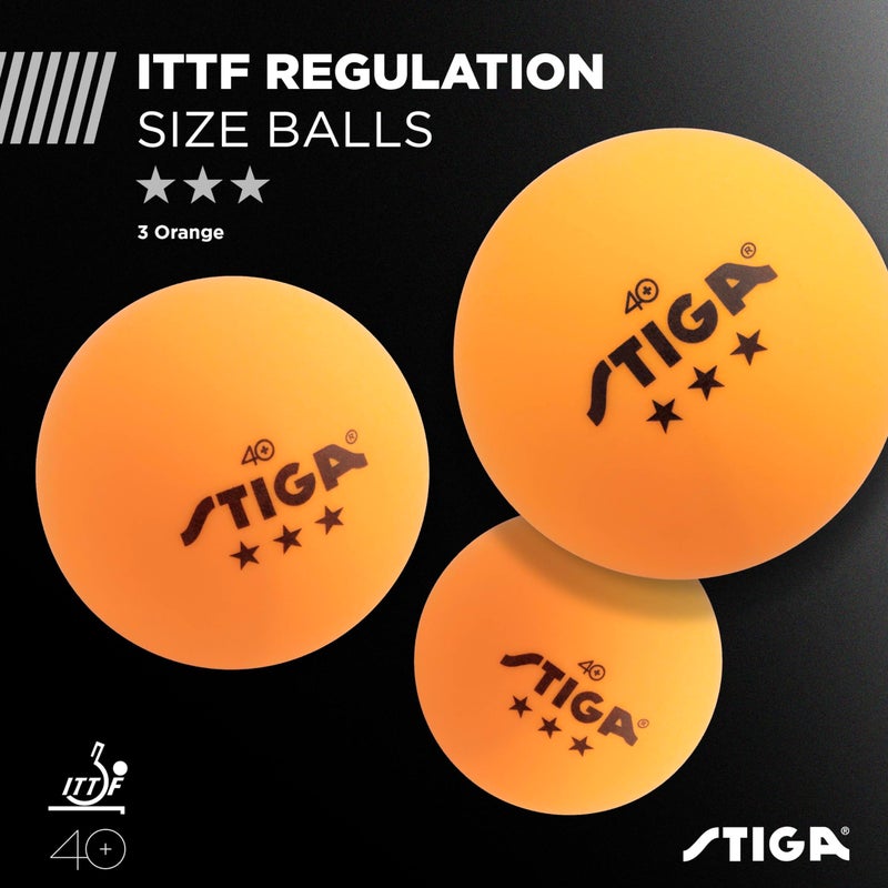 STIGA Performance 2 Player Ping Pong Set – 2 Table Tennis Rackets, 3 – 3 Star Orange Balls Included - Image 5