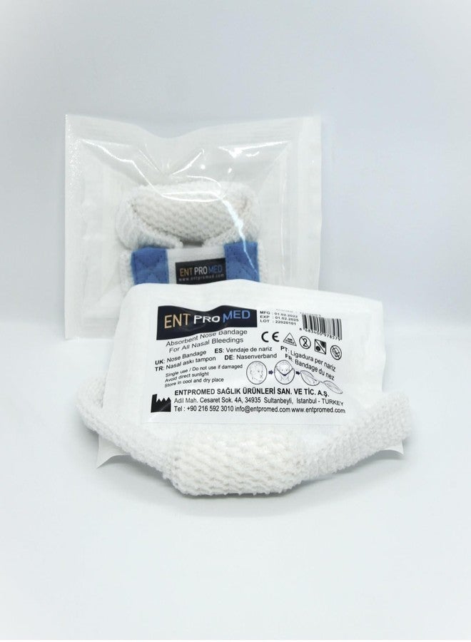 ENTPROMED Absorbent Nose Bandage - Blue Colour- Nasal Sling Bandage, Pack of 3. - Image 3