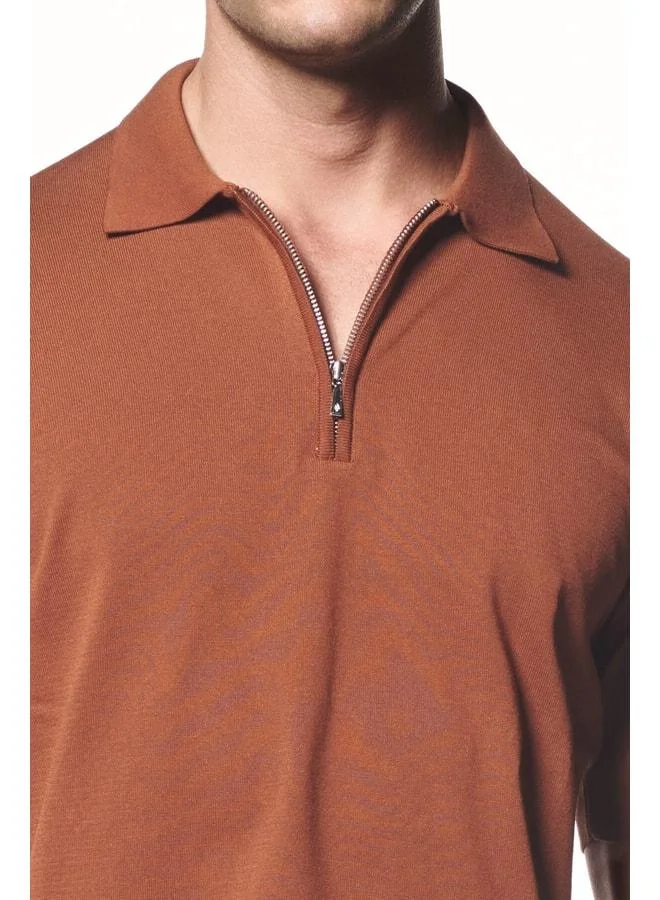 Liwali Polo Collar Knit T-Shirt.