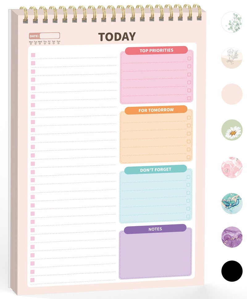 Forvencer To Do List Notepad (6.5 x9.8), To Do List Notebook for Work, Undated Daily Planner Organizer for Tasks Checklist & Goal Planning, To Do List Perfect for Office, School, Cute - Image 1