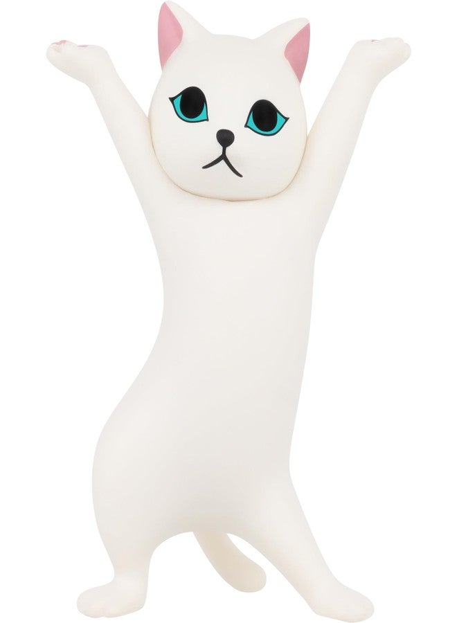 ATHAND Cat Pen Holder,Office Gift for Women Cat Pencil Holder Desk Accessories Office Decor Funny Decor Kawaii Stuff(White) - Image 1