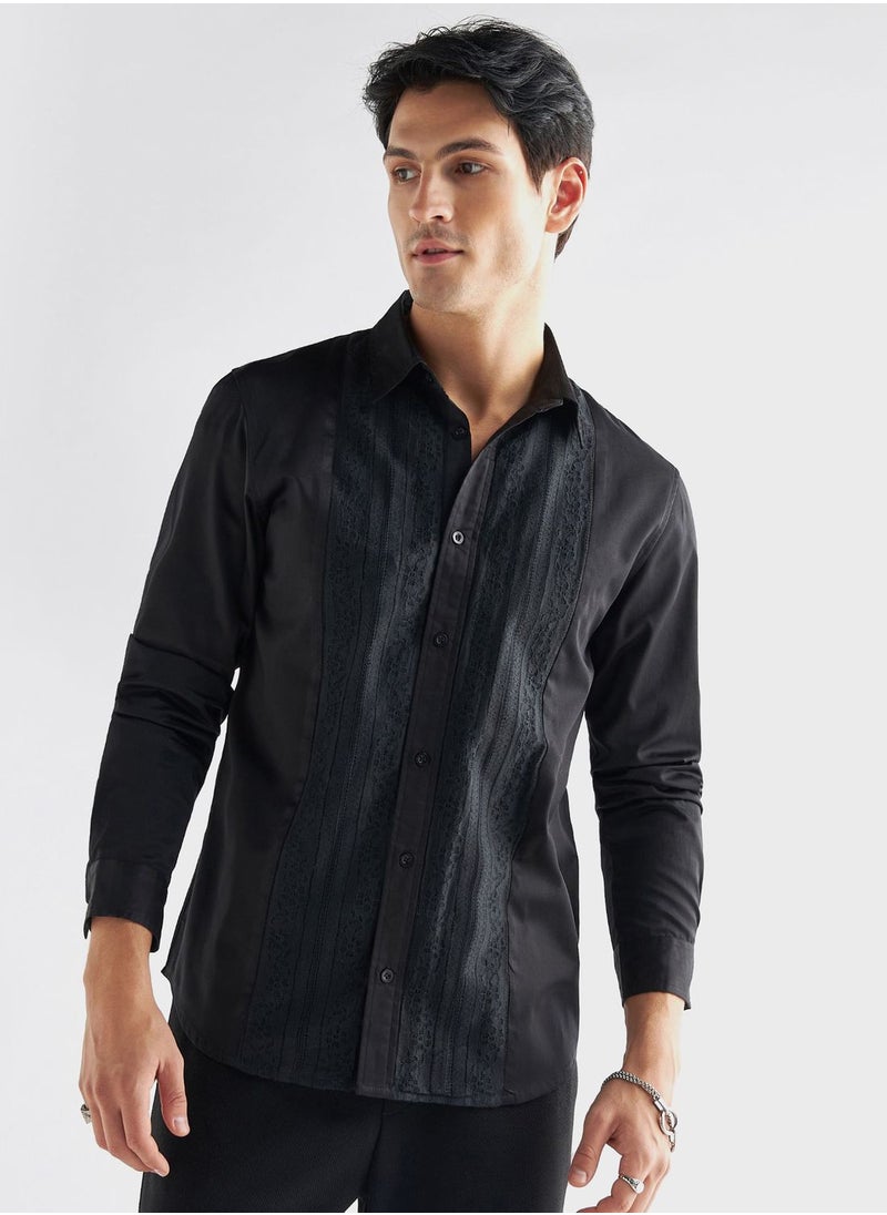 FAV Textured Regular Fit Shirt  - Image 1
