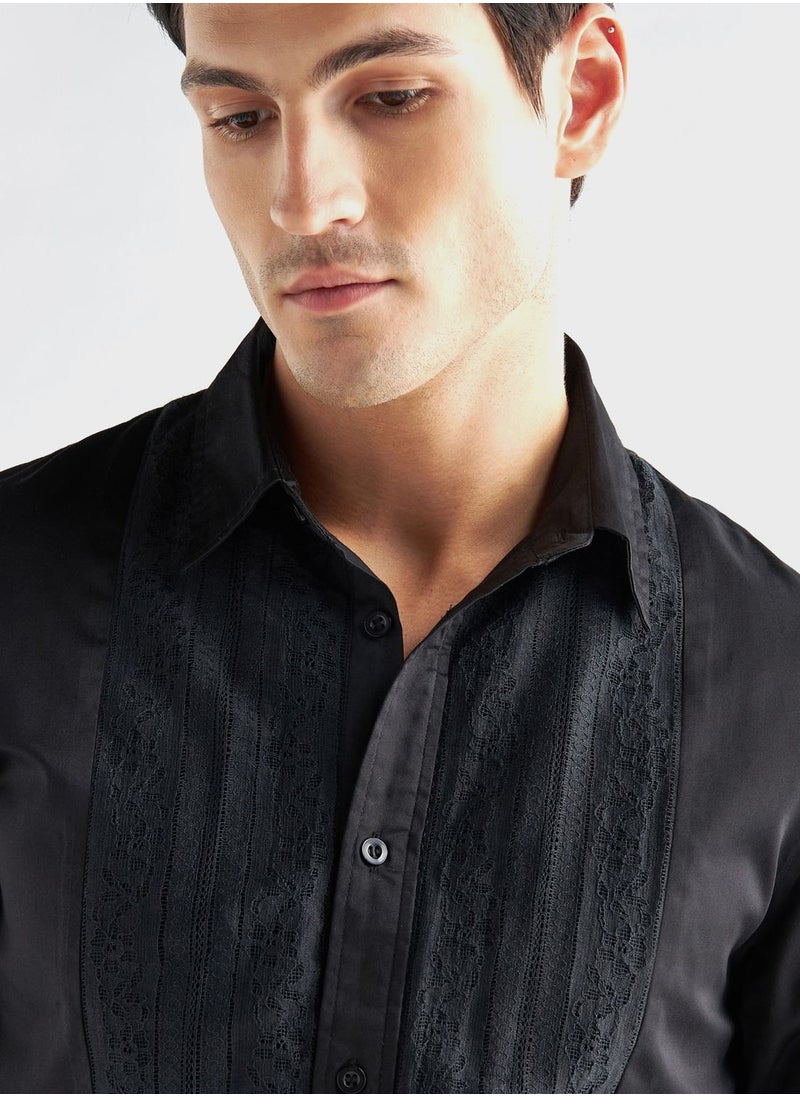 FAV Textured Regular Fit Shirt  - Image 3