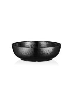 KULSAN Melamine Teda Serving Bowl 25 Cm Black Round  - Image 1