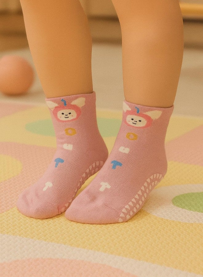 KETKAR Kids Woolen Socks | Anti-Slip Crew Socks with Grippers for Boys & Girls (Pack of 4, Ages 8-12 Years) - Image 3