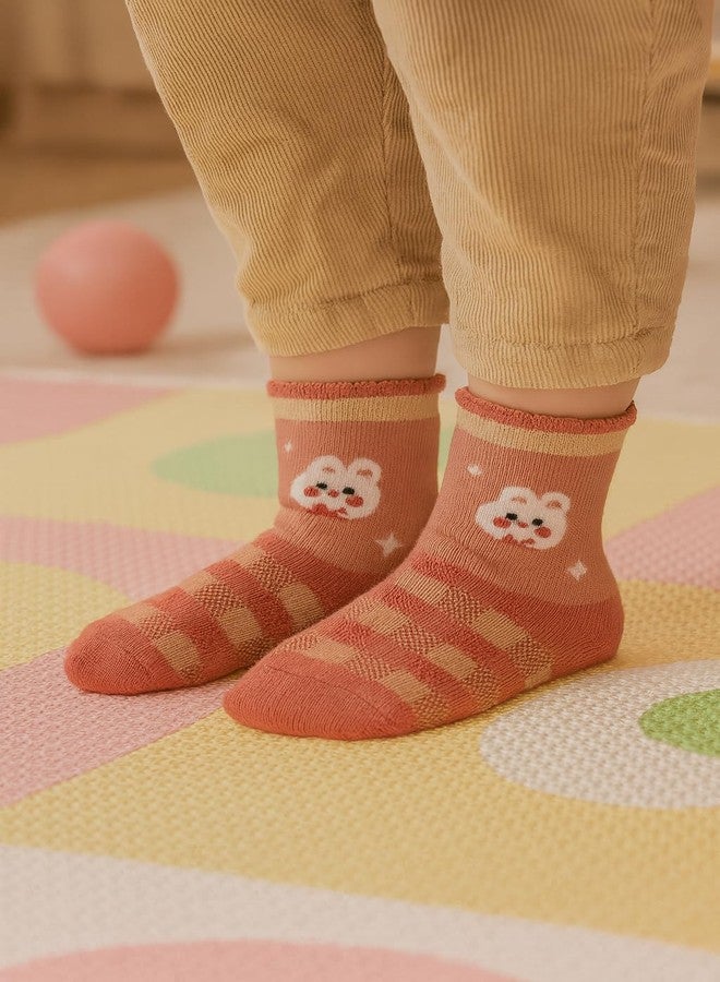 KETKAR Kids Woolen Socks | Anti-Slip Crew Socks with Grippers for Boys & Girls (Pack of 4, Ages 8-12 Years) - Image 4