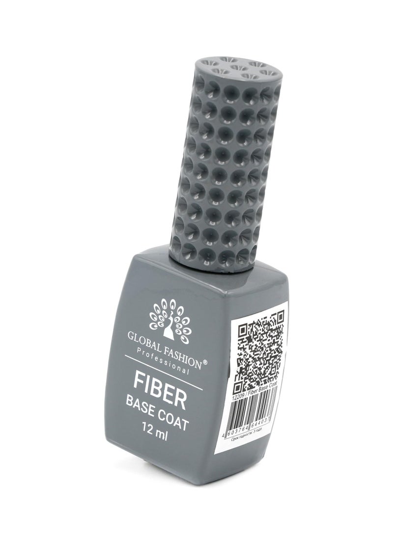 GLOBAL FASHION Global Fashion Fiber Base Coat - 12ml | Strong, Long-Lasting Nail Strengthener | Ideal for Thin, Sensitive, Damaged Nails  - Image 2